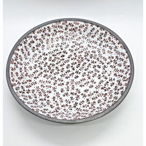 RARE Vtg Saks Fifth Ave Plate By Frank Dragonfly Pewter & Ceramic Garden Cottage